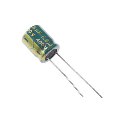 6.8UF 400V-10*13-105C-GREEN | LF6R8M2GBKJ1013VGN | خازن الکترولیت 6.8 میکرو فاراد 400 ولت