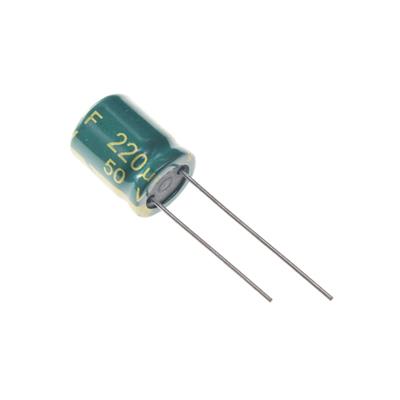 220UF 50V-10*13-105C-GREEN | LF221M1HBKJ1013VGN | خازن الکترولیت 220 میکرو فاراد 50 ولت