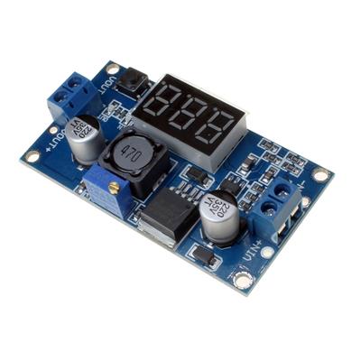 LM2596 MODULE WITH VOLTAGE DISPLAY | ماژول کاهنده ولتاژ 4-40 ولت به 1.23-35 ولت 2 آمپر با نمایشگر