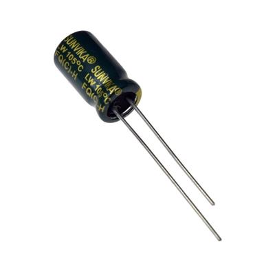 220UF 16V-6.3*12-105C-GREEN | 220UF 16V-6.3*12-105C-GREEN (LW SERIES) | خازن الکترولیت 220 میکرو فاراد 16 ولت