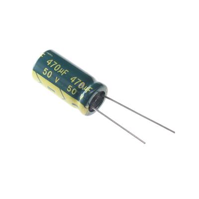 470UF 50V-10*20-105C-GREEN | LF471M1HBKJ1020VGN | خازن الکترولیت 470 میکرو فاراد 50 ولت