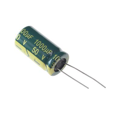 1000UF 50V-13*25-105C-GREEN | LF102M1HBKJ1325VGN | خازن الکترولیت 1000 میکرو فاراد 50 ولت