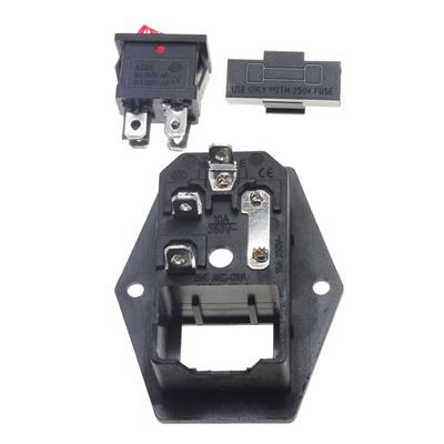 POWER SOCKET AC-01A | جک پاور نری روپنلی کلیددار جاپیچدار