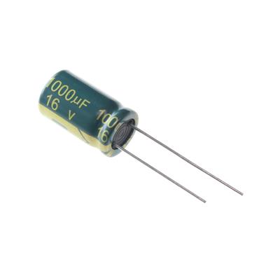 1000UF 16V-10*17-105C-GREEN | LF102M1CBKJ1017VGN | خازن الکترولیت 1000 میکرو فاراد 16 ولت