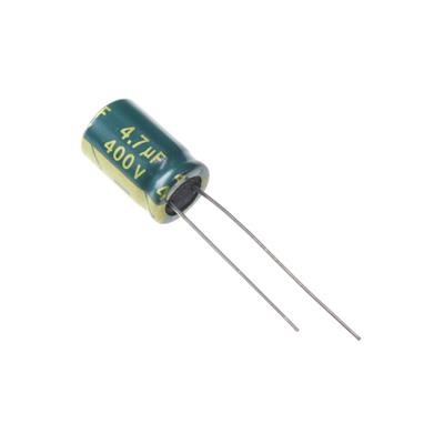 4.7UF 400V-8*12-105C-GREEN | LF4.7M2GBKJ0812VGN | خازن الکترولیت 4.7 میکرو فاراد 400 ولت