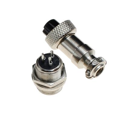 CONNECTOR GX12-3 M&F | CONNECTOR GX12-3 | کانکتور نظامی فلزی 3 پین GX12