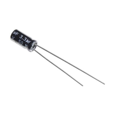 3.3UF 50V-4*7-105C-BLACK | KM3R3M1HBKJ0407VBK | خازن الکترولیت 3.3 میکرو فاراد 50 ولت