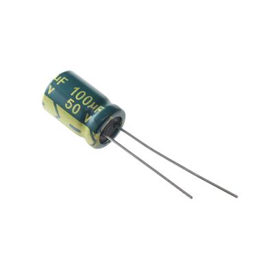 100UF 50V-8*12-105C-GREEN | LF101M1HBKJ0812VGN | خازن الکترولیت 100 میکرو فاراد 50 ولت