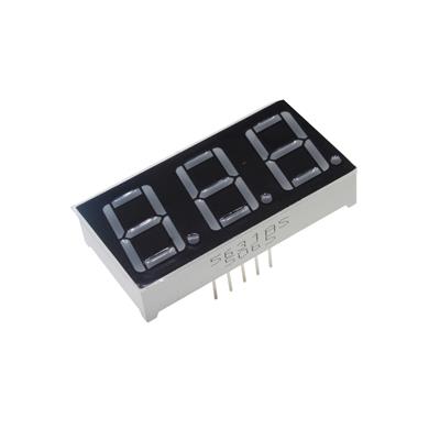 7SEGMENT DISPLAY 3DIGIT COMMON CATHODE 19*37 RED | CL5631AH | سون سگمنت کاتد سه تایی قرمز 5631 سایز 19*37