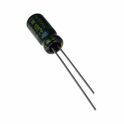 22UF 50V-5*11-105C-GREEN | 22UF 50V-5*11-105C-GREEN (LW SERIES) | خازن الکترولیت 22 میکرو فاراد 50 ولت
