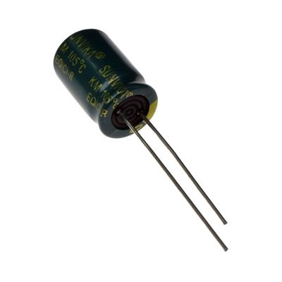 6.8UF 400V-8*12-105C-GREEN | 6.8UF 400V-8*12-105C-GREEN (KM SERIES) | خازن الکترولیت 6.8 میکرو فاراد 400 ولت