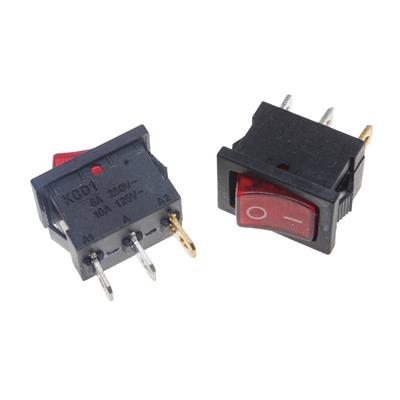 KCD1-102N | KCD1 (6A 250V AC) | کلید راکر چراغ دار دو حالته سه پایه 6 آمپر 21*15*15.5